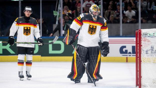 Für Deutschlands Goalie Philipp Grubauer & Co. setzte es die nächste Niederlage. © APA/afp / ENNIO LEANZA