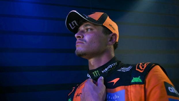 Lando Norris holte die Pole Position für den Sprint. © APA/afp / CHANDAN KHANNA