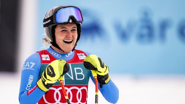 Laura Pirovano feierte ihren Durchbruch. © ANSA / JEAN-CHRISTOPHE BOTT