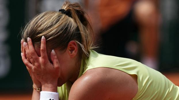 Maja Chwalinska wurde nach dem Einzug ins Achtelfinale emotional. © APA/afp / DIMITAR DILKOFF