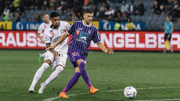Mathias Theiner (r.) mit dem SV Austria Salzburg im ÖFB-Cup gegen Sturm Graz.