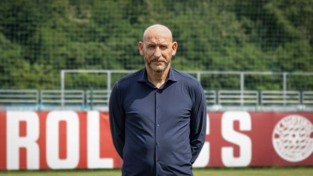 Le nouveau patron du FCS sur le terrain d'entraînement : Davide Possanzini.