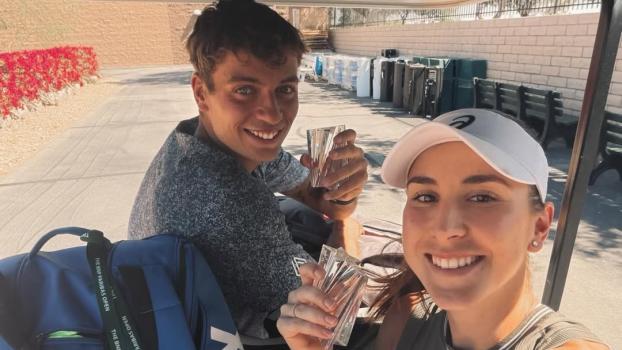 Flavio Cobolli und Belinda Bencic pflegen ein gutes Verhältnis. © Instagram