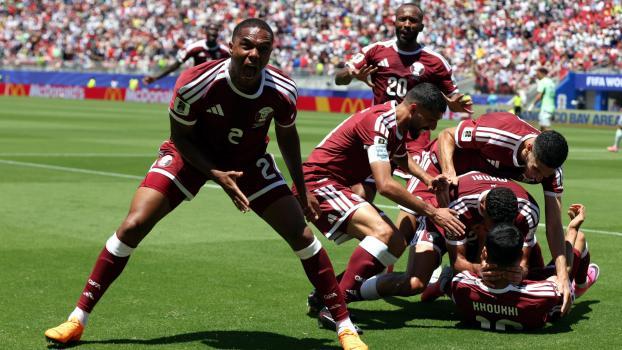 Qatar has secured its first-ever World Cup point. © ANSA / BENJAMIN FANJOY