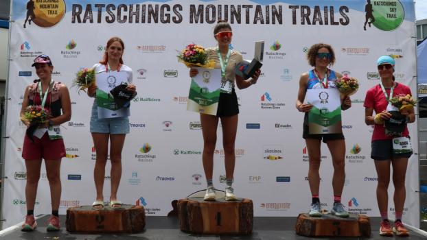 Silvia Eisensteicken (Mitte) kletterte auf das Siegeretreppchen. © Sportissimus