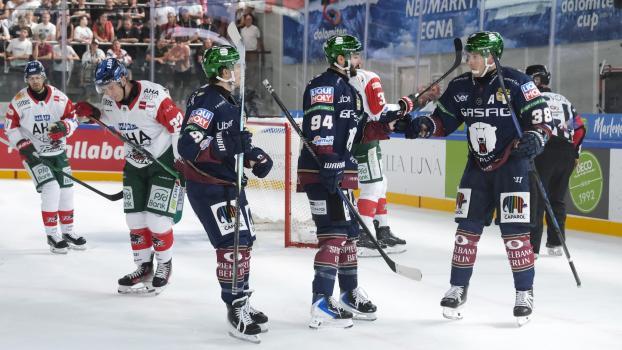 Die Eisbären Berlin hatten Grund zum Jubeln. © Alle Fotos: Max Pattis