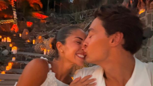 George Russell est aux anges. © Réseaux sociaux