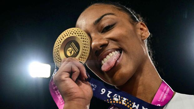 Larissa Iapichino holte Gold im Weitsprung. © APA/afp / BEN STANSALL
