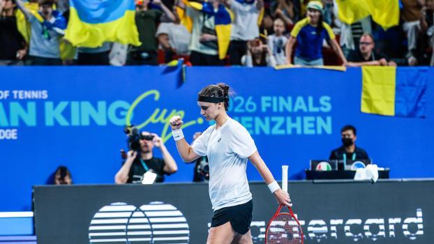 Anhelina Kalinina setzte sich mit der Ukraine klar gegen die Azzurre durch. © APA/afp / -