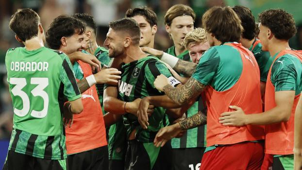 Domenico Berardi & Co. sind eine Runde weiter. © ANSA / SERENA CAMPANINI