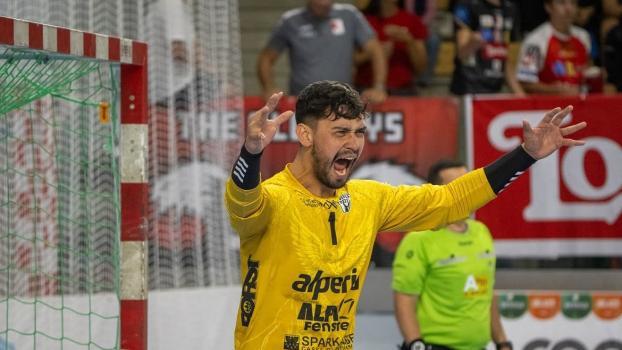 Hielt stark: Vincente Gonzalez, Schlussmann von Meran. © Mario Bisica / Meran Instagram