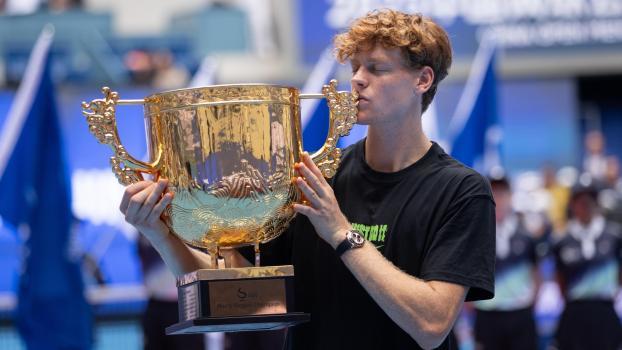 Kann seinen Titel in Peking nicht verteidigen: Jannik Sinner © ANSA / JESSICA LEE