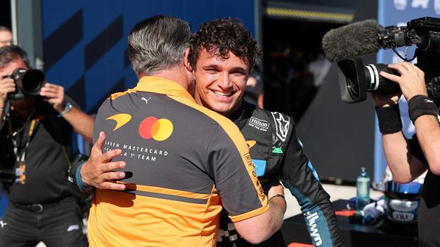 Lando Norris raste überraschend zur Pole. © APA/afp / THOMAS COEX