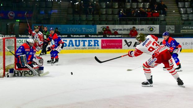 Luca Frigo & Co. bekommen es mit dem HC Innsbruck zu tun. © Manfred Mair / HCB