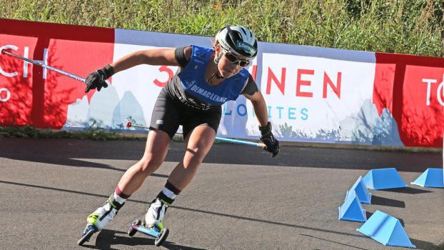 Maria Gismondi lief auf der Rollerbahn in Toblach allen davon. © fisi