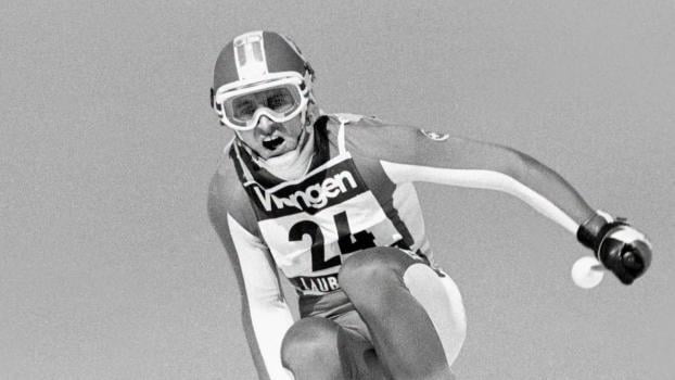 Schweizer Ski-Legende, hier noch in Aktion, starb im Alter von 78 Jahren. © Vintage Ski Racing Pics