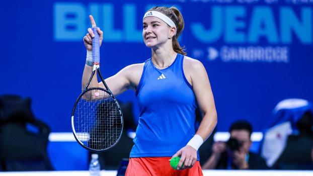 Tschechiens Starspielerin Karolina Muchova steht im Finale des Billie Jean King Cup. © APA/afp / -