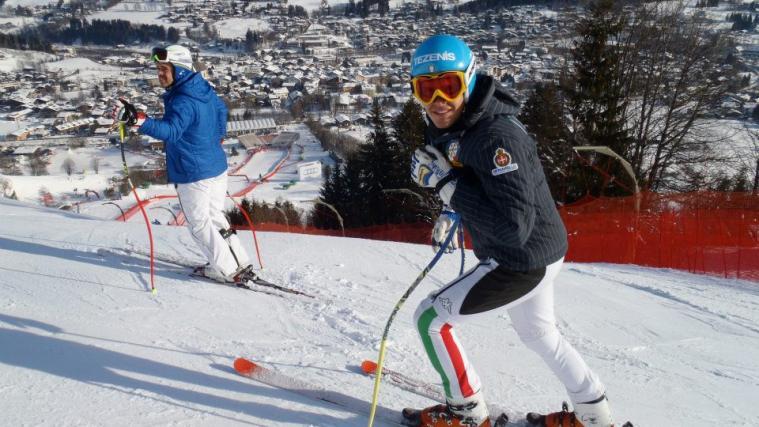 Peter Fill und Christof Innerhofer trainieren in dieser Woche in Les Deux Alpes