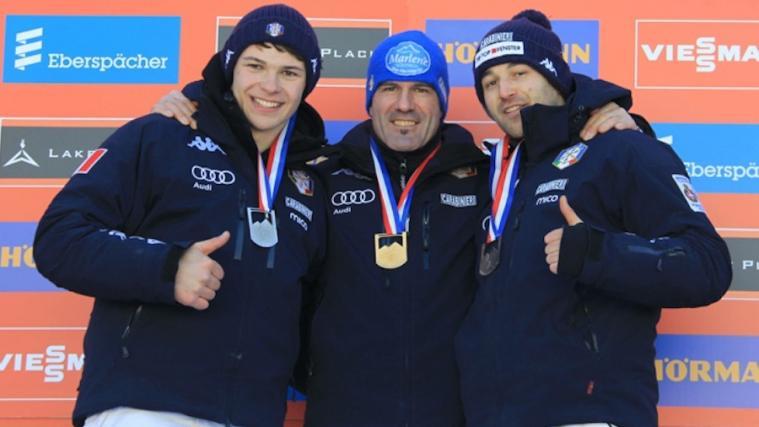 Drei Südtiroler auf dem Podest: Fischnaller, Zöggeler und Mair (Foto: N. Huber)
Dominik Fischnaller und ...
David Mair feierten ihr bestes Weltcup-Ergebnis (beide Fotos: Sobe)
Im Teambwerb belegte Italien den dritten Platz