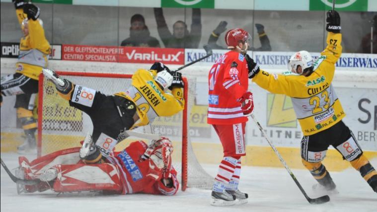 Jubel, Trubel, Heiterkeit in Bruneck
MacGregor Sharp und Simon Baur
Karol Krizan hielt für Ritten den Sieg gegen Valpellice fest