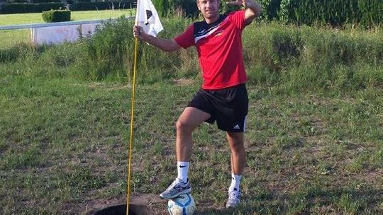Peter Mair beim Soccergolf in Meran