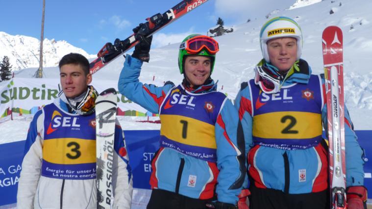 Das Podium bei den Buben: Antonio Moriconi, Hannes Zingerle und Christoph Atz
