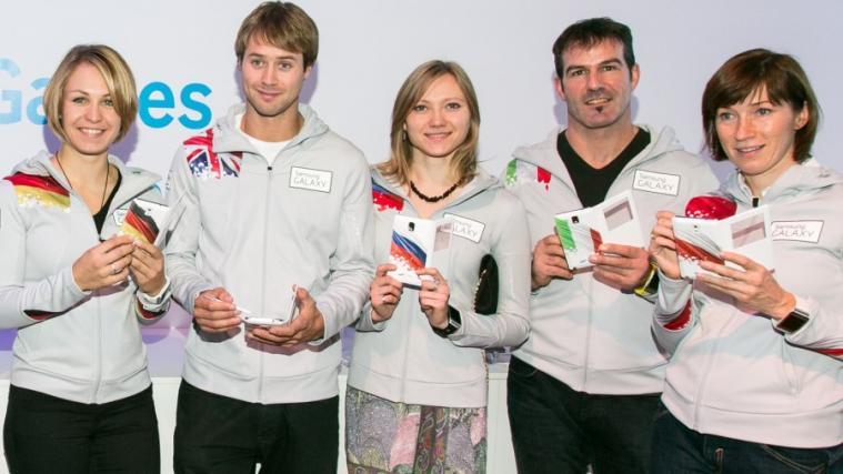 Armin Zöggeler und Co. traten in Moskau als Samsung-Testimonials auf