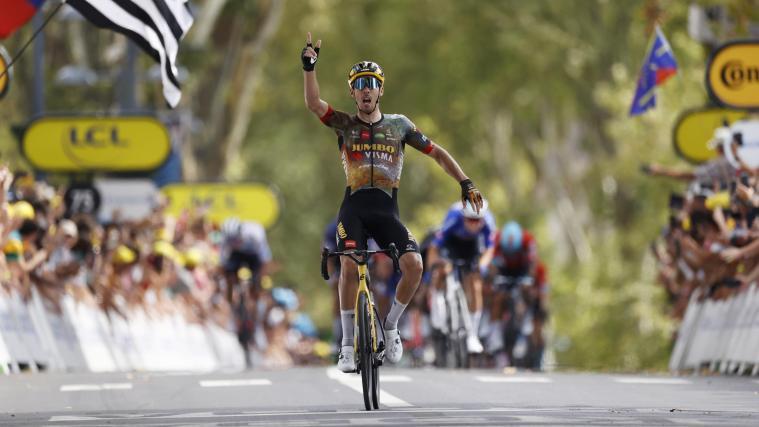 Christophe Laporte holte den ersten französischen Sieg bei der diesjährigen Tour. © ANSA / GUILLAUME HORCAJUELO