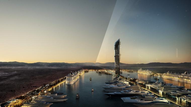 Die geplante Mega-City Neom am Roten Meer soll die Winterspiele ausrichten. © APA/afp / -