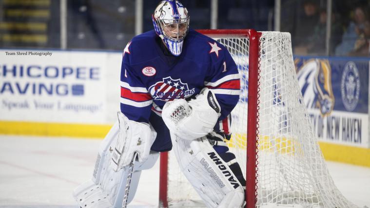 Der russische Goalie Andrey Makarov. © Team Shred Photography