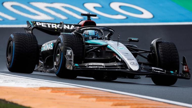 George Russell war am Freitag der schnellste Pilot. © APA/afp / SIMON WOHLFAHRT