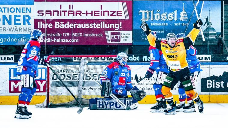 Endlich durfte der HC Pustertal wieder einmal jubeln. © HCI/PAPA Productions. / Georgios Papaconstantis