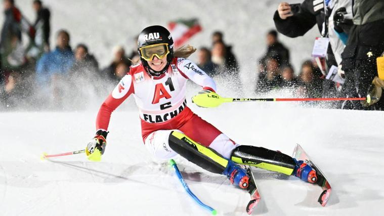 Sie greift nach dem Sieg in Flachau: Katharina Liensberger. © APA / BARBARA GINDL