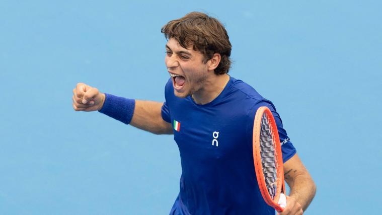 Flavio Cobolli hat das Turnier in Hamburg gewonnen. © APA/afp / STEVE CHRISTO