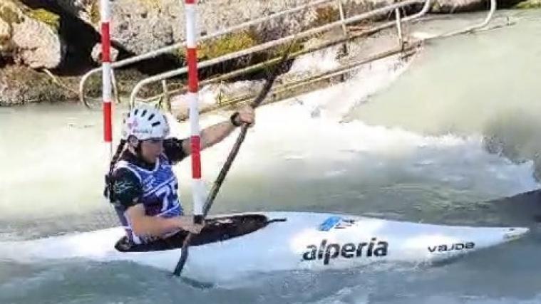 Annika Senoner bei ihrem Einsatz in Ivrea.
