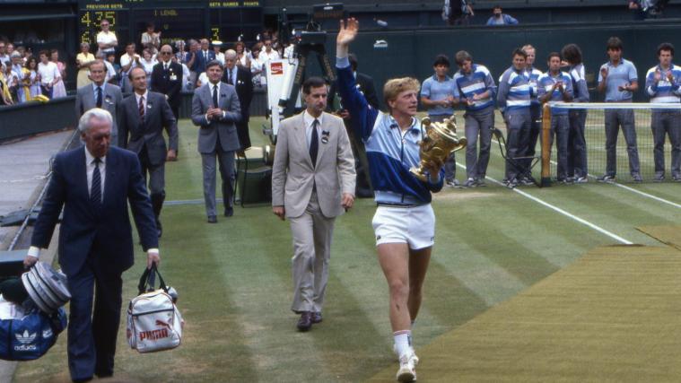 Boris Becker bei seinem Wimbledon-Triumph 1985. © Social Media