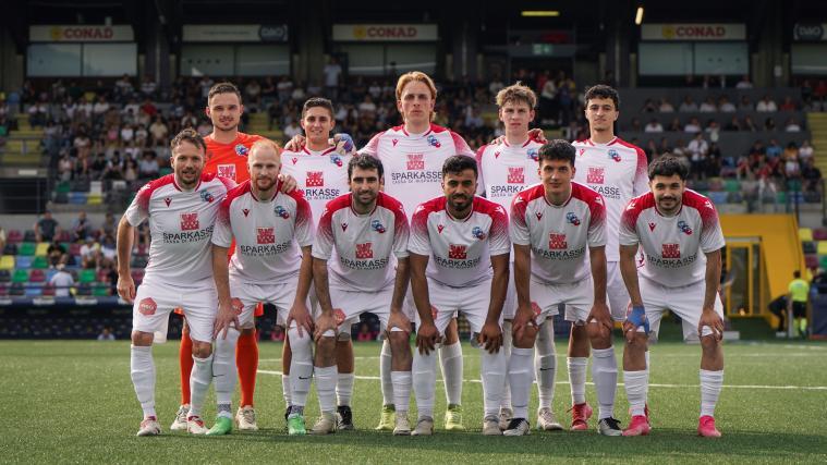 Le FC Gröden a été promu en Oberliga pour la première fois cette année. © Thomas Debelyak