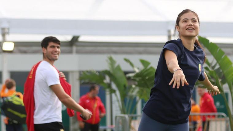 Emma Raducanu und Carlos Alcaraz bilden ein Team.