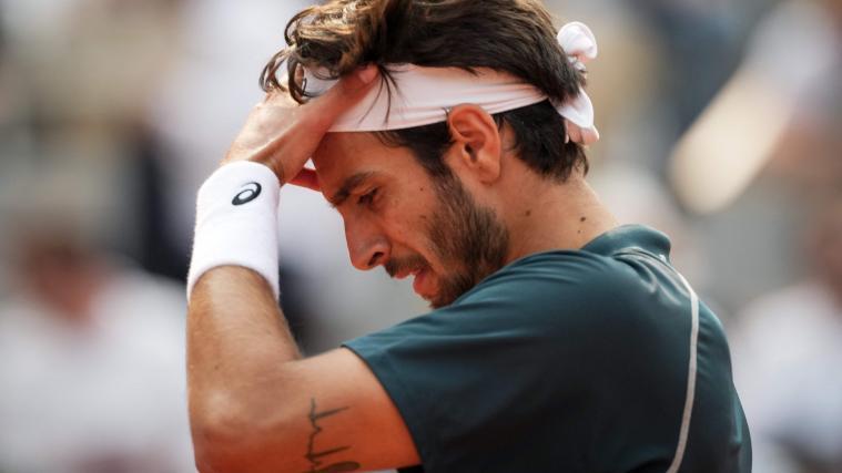 Lorenzo Musetti hat ein wildes Match hinter sich. © APA/afp / DIMITAR DILKOFF
