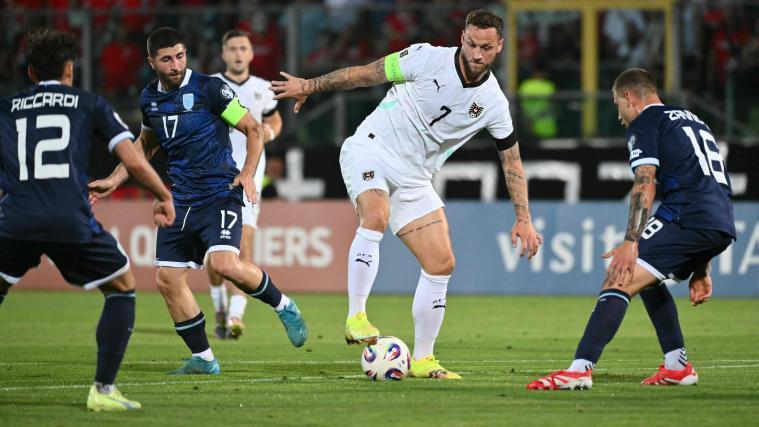 Marko Arnautovic traf doppelt. © APA/afp / ALBERTO PIZZOLI