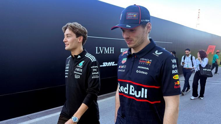 Max Verstappen (à droite) et George Russell font face à un avenir incertain. © APA / CLIVE ROSE