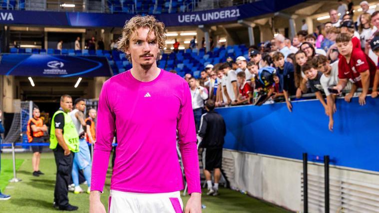 Nick Woltemade ist aktuell ein großes Thema. © APA/afp / BRANISLAV RACKO