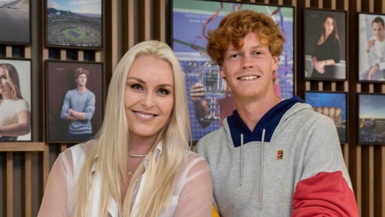 Lindsey Vonn und Jannik Sinner. © Instagram