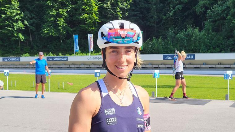 Lisa Vittozzi beim Trainingslager in Ruhpolding. © Christoph Niederkofler