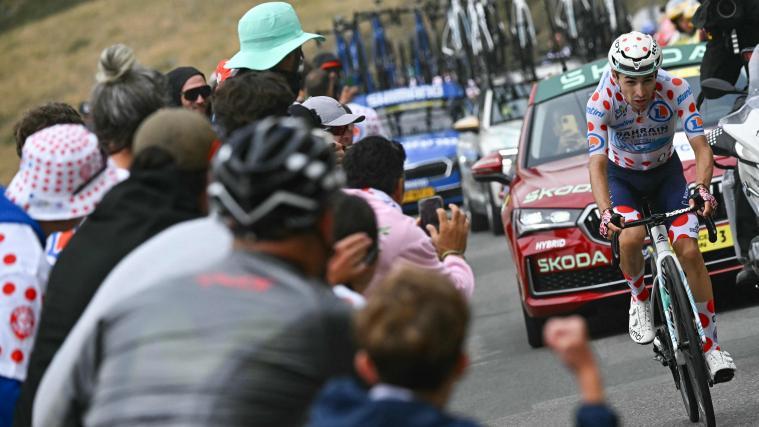 Zuschauer, Radsportler und Begleitfahrzeuge befinden sich bei der Tour auf Tuchfühlung. © APA/afp / LOIC VENANCE