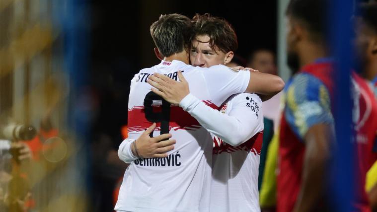 Der VfB Stuttgart steht in Runde zwei des Pokals. © ANSA / HANNIBAL HANSCHKE