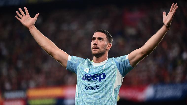 Dusan Vlahovic köpfte Juventus zum Sieg. © APA/afp / PIERO CRUCIATTI