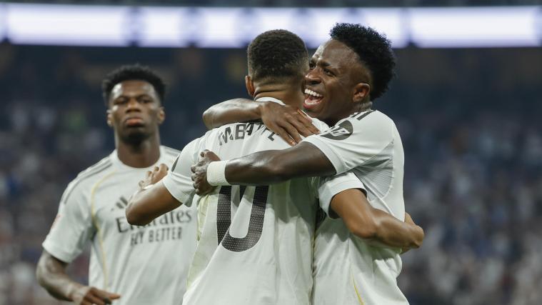 Kylian Mbappé (Nummer 10) schoss Real zum Sieg. © ANSA / Mariscal