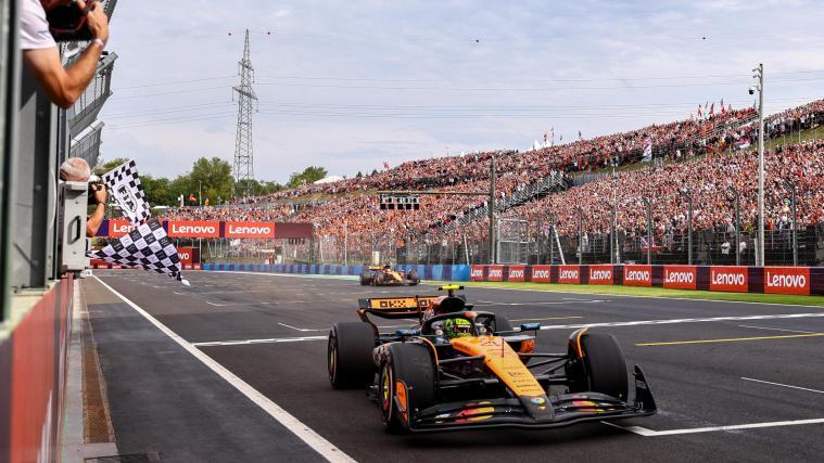 Lando Norris gewann in Ungarn. © ANSA / ANNA SZILAGYI / POOL