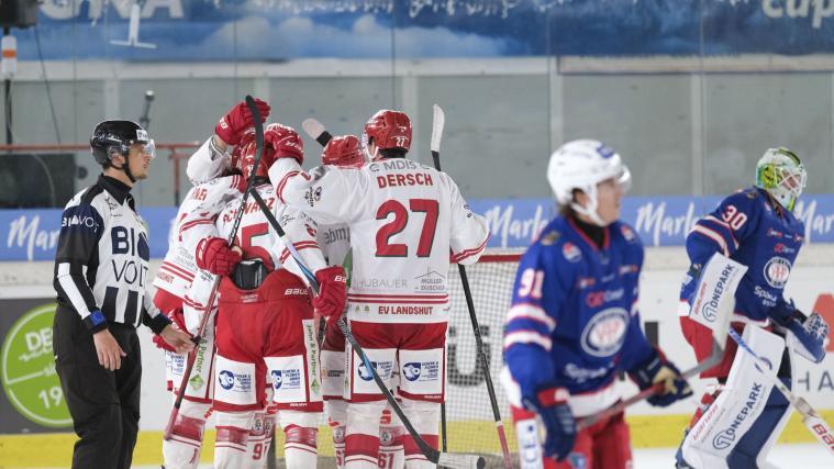 Landshut celebrates in the small final. © Max Pattis